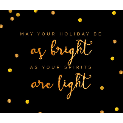 Happy holidays to you & yours!