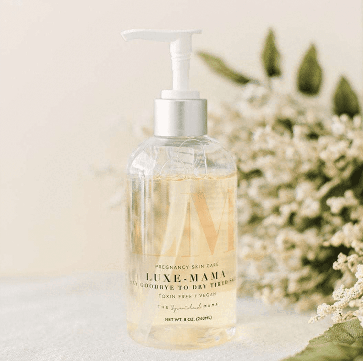 Luxe Mama Body Wash on the table