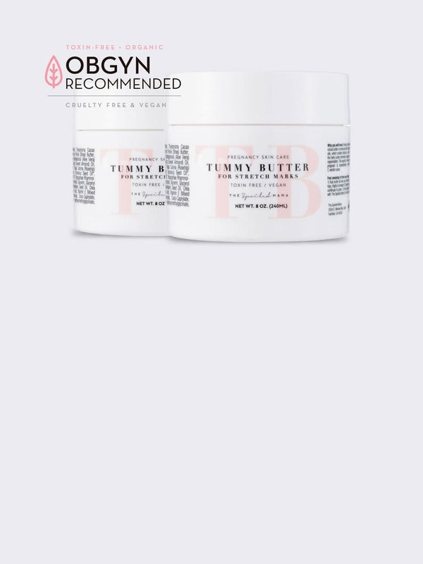 Hydrating stretch mark oil and cream for pregnant bellies with organic ingredients