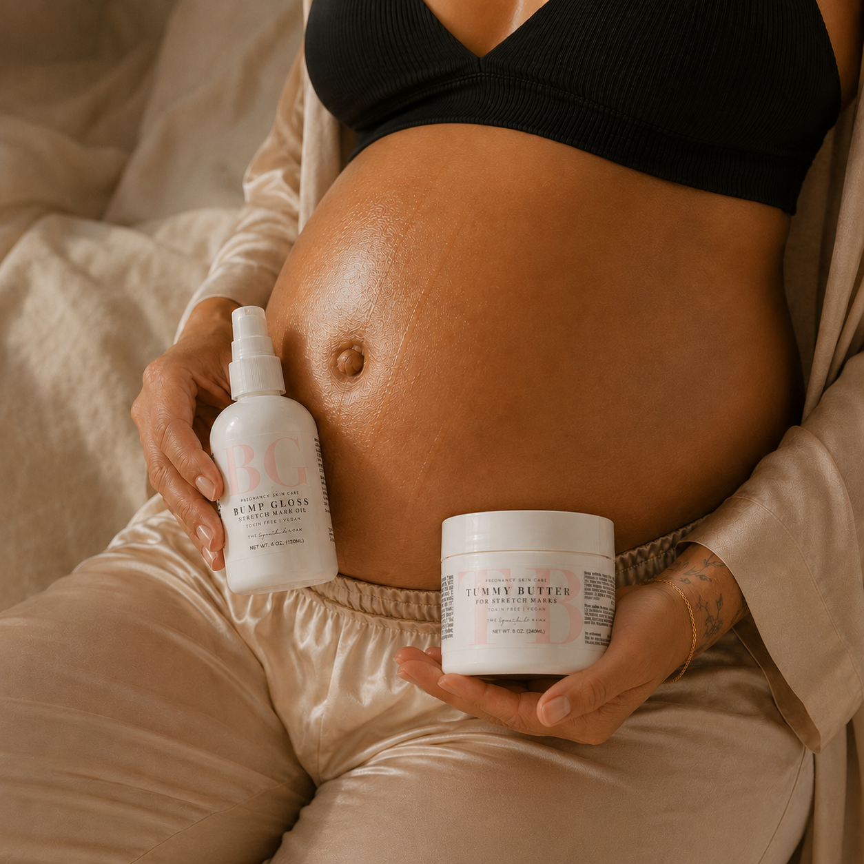 Tummy butter and oil gift for stretch marks
